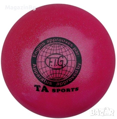 Топка за художествена гимнастика, С брокатен ефект, 18 - 20 см, topka, снимка 2 - Други спортове - 42618716