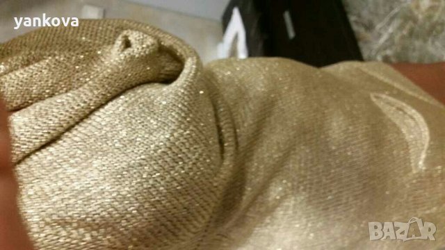 Златна плетена рокля , снимка 9 - Рокли - 25516081