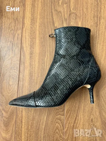 ZARA боти от змийска кожа, снимка 3 - Дамски боти - 56081117