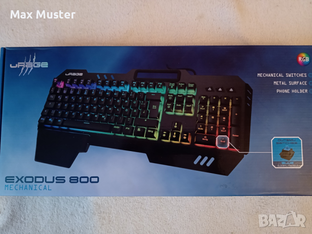Механична клавиатура uRage Exodus 800, Outemu Blue