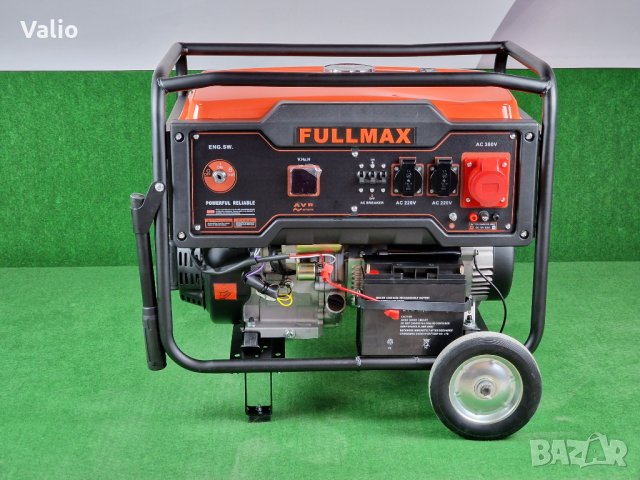 Генератор за ток монофазен с ел. стартер 6.5kw, снимка 2 - Генератори - 38246983