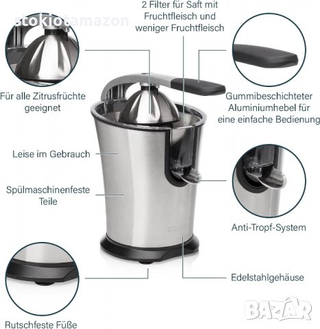 Сокоизстисквачка Princess Master Juicer, Инокс, снимка 4 - Сокоизстисквачки и цитрус преси - 38572401