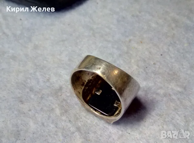 АРИСТОКРАТИЧЕН КЛАСИЧЕСКИ МОДЕЛ СРЕБЪРЕН ПРЪСТЕН СРЕБРО 925 с ЮВЕЛИРНО ШЛИФОВАН ЧЕРЕН ОНИКС 49980, снимка 7 - Пръстени - 50024975