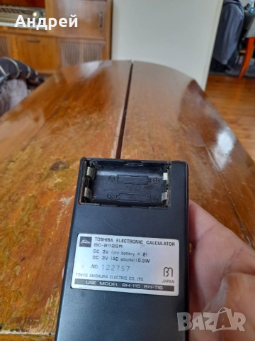 Стар калкулатор Toshiba BC-8112SR, снимка 5 - Други ценни предмети - 54044253
