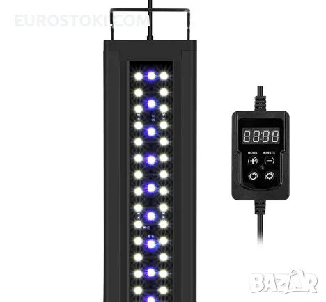 LED осветление за аквариум NICREW RGB+W 24/7, LED лампа за аквариум с пълен спектър, 120 см, 39 W