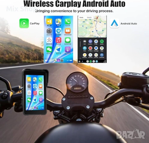 SIXWIN Нова Преносима GPS навигация за мотоциклети Безжична мотоциклетна система, снимка 4 - Друга електроника - 53925099