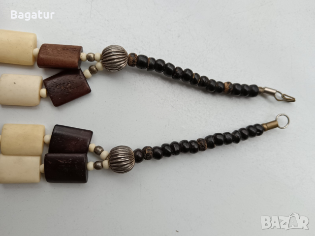 Двуредово,костно колие,кръст,звезди,, снимка 4 - Антикварни и старинни предмети - 44623104