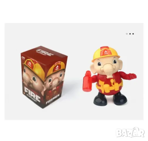 Музикален,сладък танцуващ  слон пожарникар, снимка 1