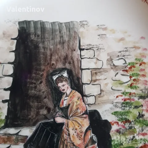 Голямо керамично френско плато, снимка 3 - Антикварни и старинни предмети - 56092140