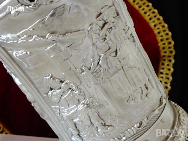 Калаена халба,чаша с авторски ловни картини 600 мл. , снимка 12 - Антикварни и старинни предмети - 52201637