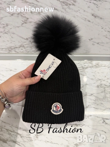 Moncler шапка с естествен пух, снимка 2 - Шапки - 53276046