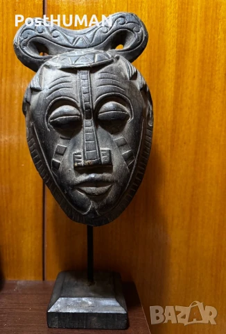 Африканска маска Бауле, снимка 2 - Антикварни и старинни предмети - 51072100