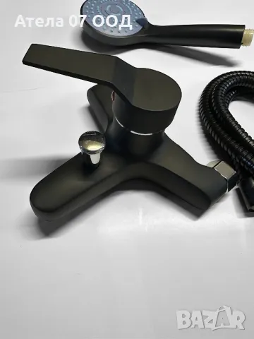 Черен душ комплект КОД 82, снимка 4 - Смесители - 48528121