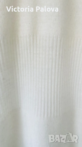 Луксозна млечнобяла блуза от ангора/кашмир с акцентна талия, снимка 3 - Корсети, бюстиета, топове - 53892795