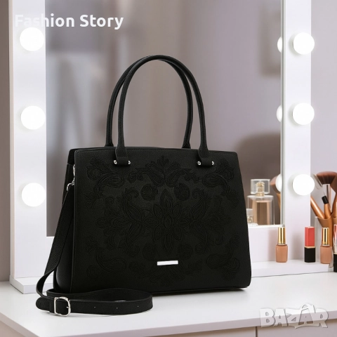 Елегантна дамска чанта с релефен дизайн – стил и практичност в едно