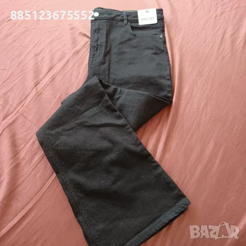 Нови дънки 48 20 Bootcut черни, снимка 2 - Дънки - 56214149