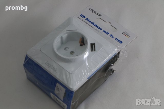 контакт с 2 USB порта, SCHUKO, Logilink-Германия, снимка 4 - Друга електроника - 42756073