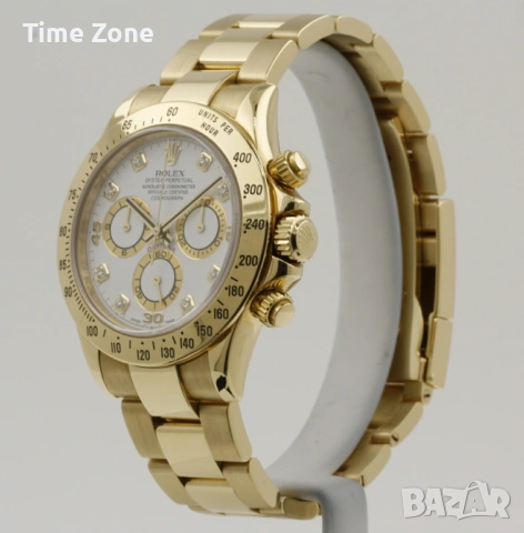 Rolex Cosmograph Daytona 40mm Yellow Gold White Dial Diamond Различни Варианти, снимка 7 - Мъжки - 54042430
