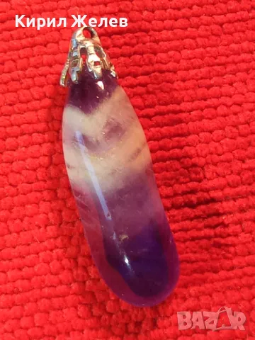 МЛЕЧЕН АМЕТИСТ АРТ ХЕНД МЕЙД ПЕНДАНТ ВИСУЛКА за КОЛИЕ 19376, снимка 8 - Колиета, медальони, синджири - 32175777
