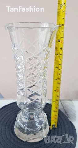 тежка масивна кристална ваза, снимка 2 - Аксесоари за кухня - 42868117