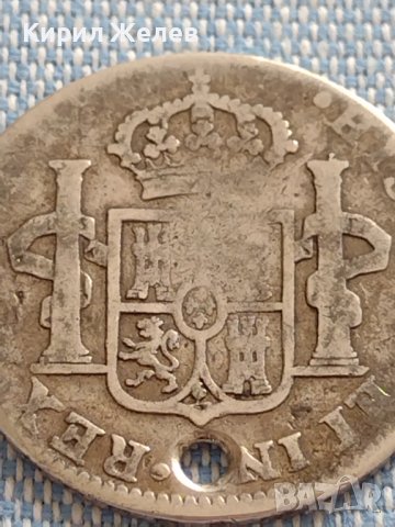 Сребърна монета 2 реала 1822г. Фернандо седми Мексико 13693, снимка 7 - Нумизматика и бонистика - 42915234