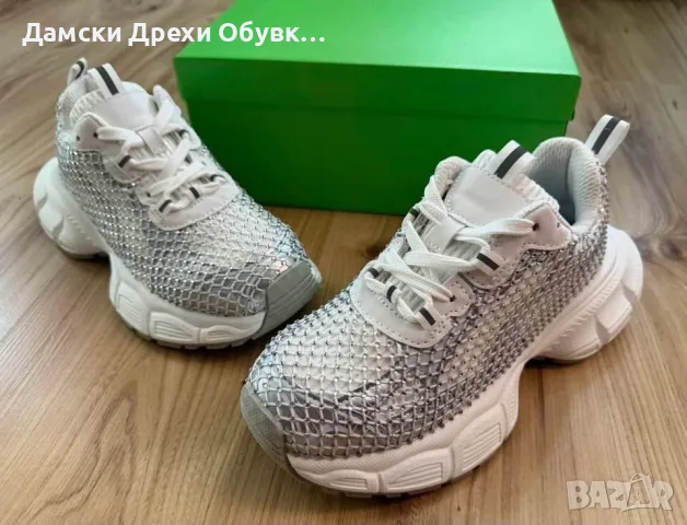 Дамски бели маратонки по модел на Balenciaga, снимка 4 - Маратонки - 55144653