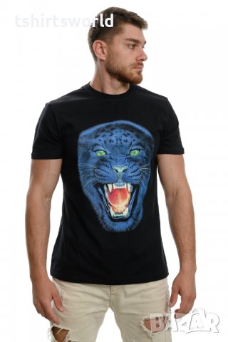 Нова мъжка тениска с дигитален печат Пантера, снимка 7 - Тениски - 37673577