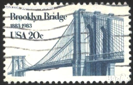 Клеймовани марки Медал на честта сащ Брукленски мост 1983  от САЩ, снимка 2 - Филателия - 46876768