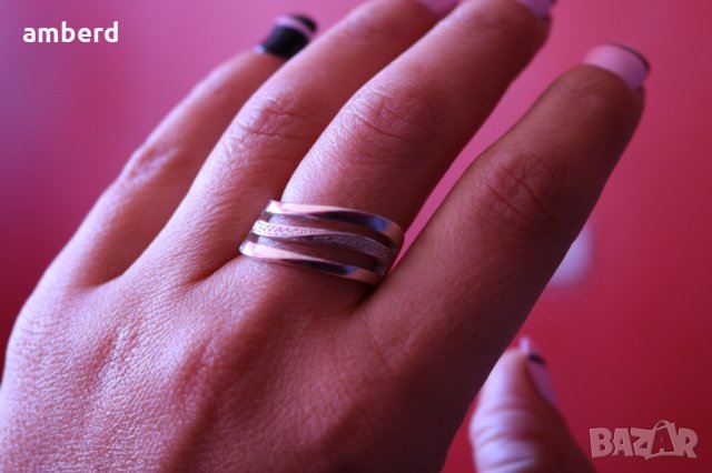 Страхотен НОВ модел сребърен пръстен - R015А, снимка 2 - Пръстени - 35057385