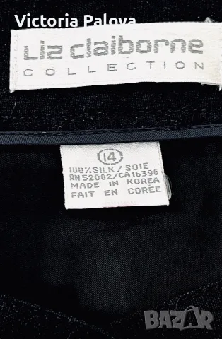 Винтидж миди пола от тежка коприна ( 100%)  Liz Claiborne Collection , снимка 2 - Поли - 56185456