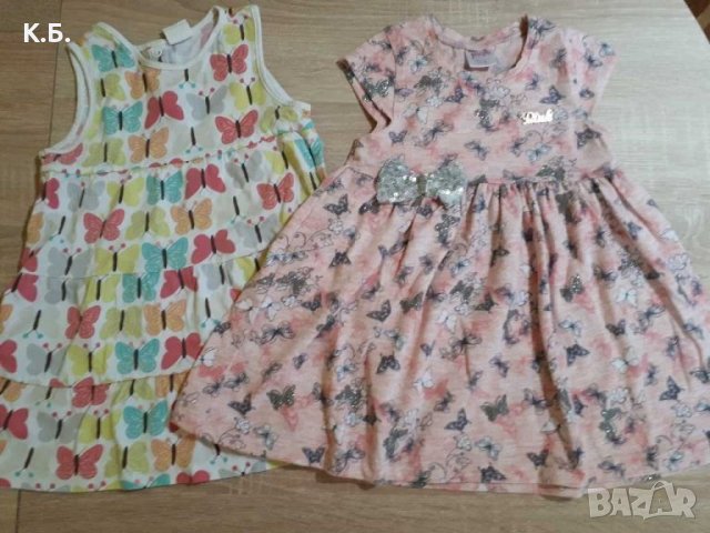 Бебешки роклички ,,Пеперуди" 🦋🦋🦋 р-р 86, снимка 1