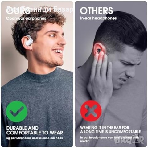 Нови Безжични Слушалки EP5: Кристален Звук, Удобство при Спорт, снимка 4 - Bluetooth слушалки - 44249874