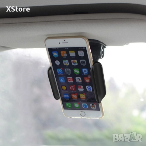 Стойка за мобилни устройства за автомобил, която се поставя върху сенника ST18, снимка 8 - Аксесоари и консумативи - 52484289