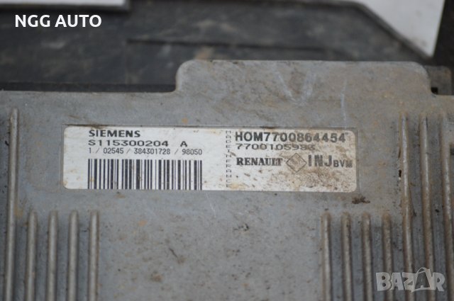 Компютър двигател ECU за Renault Megane I 1.6 i (LA0L), 75 к.с., Siemens S115300204 A  HOM7700864454, снимка 2 - Части - 40015161