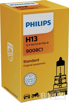 Крушка PHILIPS H13 60/55W, P26 №9008C1, снимка 3 - Аксесоари и консумативи - 51180396