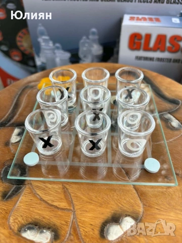 Морски шах с шотове от стъкло 🍻❌⭕, снимка 4 - Шах и табла - 53930091