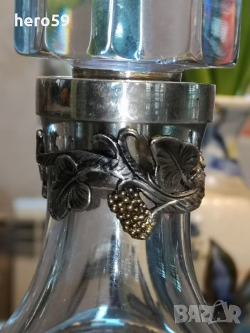 Руски сребърен 84 комплект-сет(сребро,кристал)сребърна кана,чаша,сребро 84, снимка 12 - Антикварни и старинни предмети - 32123914