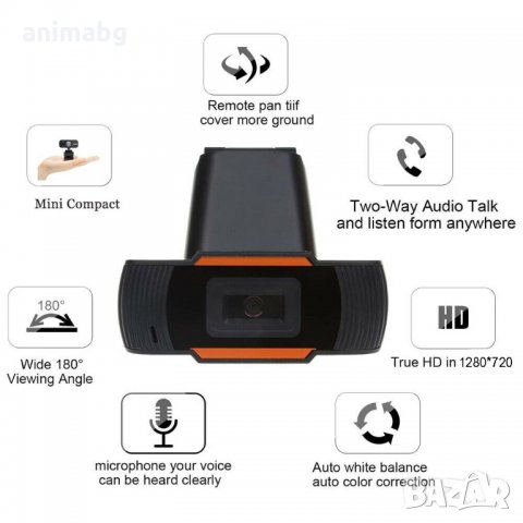 ANIMABG Промо цена Уеб камера с вграден микрофон hd ready, снимка 8 - Клавиатури и мишки - 30929418