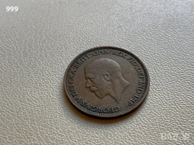 	фартинг 1942; 1/2 пени 1936, 1967; 1 пени 1912, 1916, 1919, Великобритания, снимка 5 - Нумизматика и бонистика - 46534079