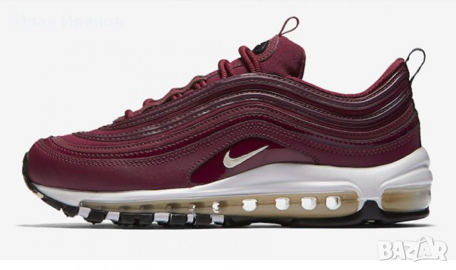 оригинални  маратонки  Nike  Air Max 97 Premium  Bordeaux  номер 39 , снимка 7 - Маратонки - 37449735