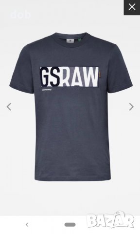 Нова мъжка тениска GS RAW DENIM LOGO T-shirt