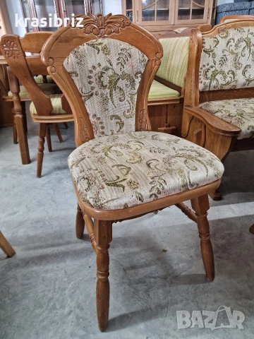 К-т Масивен Кухненски Ъгъл с Разтегателна Трапезна Маса и 2 бр.Стола-внос от Германия!, снимка 5 - Други - 53886522