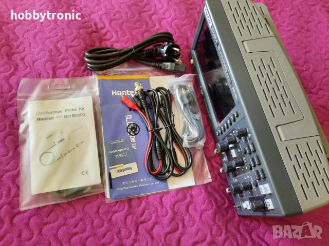 Цифров осцилоскоп 2x100MHz Hantek DS02D10, 2x150MHz с функционален генератор и анализатор на сигнали, снимка 3 - Друга електроника - 37374681