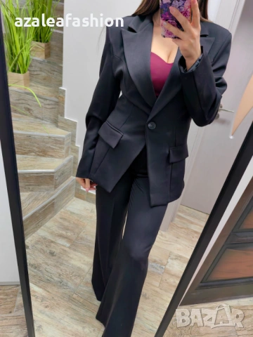 Черен дамски костюм, снимка 2 - Костюми - 53082644