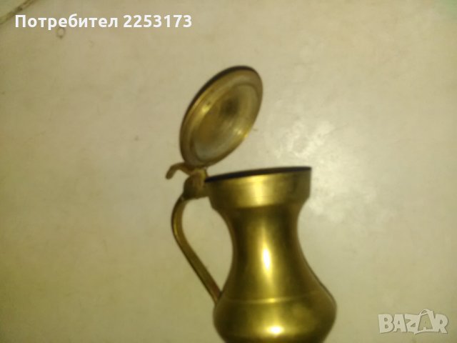 Малка месингова каничка с дрьжка, снимка 4 - Декорация за дома - 30753408