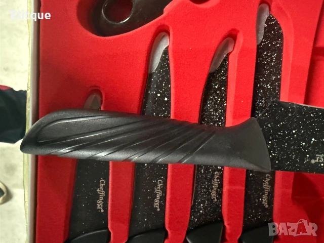 Комплект кухненски н о ж о в е Cheffinger MB09 – 6 части с мраморно покритие и магнитна кутия, снимка 4 - Други - 53256999