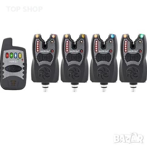 комплект безжична аларма за риболов на шаран с приемник и LED лента за нощно осветление