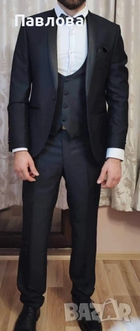 Абитуриентски / сватбен костюм Paco Romano от 3 части Slim Fit, снимка 2 - Костюми - 54186184
