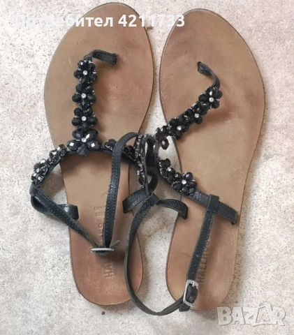 луксозни качествени сандали чехли Hallhuber номер 39 НОВО