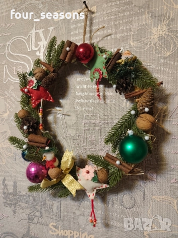 Коледни венци , снимка 11 - Декорация за дома - 51981814